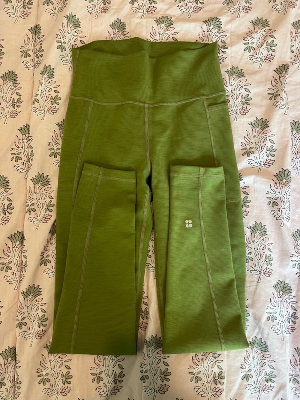 Sweaty Betty Super Sculpt Full-Length Leggings in Olive Green
